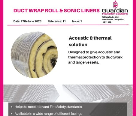 Duct Wrap Roll and Sonic Liners